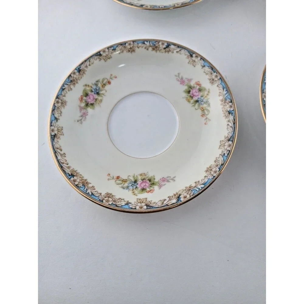VTG Rose China Made Occupied Japan Lot of 6 Porcelain Bread/Salad Plates